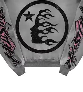 New Top Quality Mens Hoodies Fashion DTG Custom Printing Vintage Distressed Acid Wash Sun Fade <b>Rhinestone</b> Hooded <b>Jacket</b> hoodie - Product Image 6
