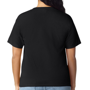 เสื้อยืดผู้หญิงสีกรมท่า ผ้าฝ้ายนุ่ม สวมใส่สบาย แขนสั้น เสื้อยืดพื้นฐาน แฟชั่น เสื้อผ้าสั่งทำขายส่ง - Product Image 5