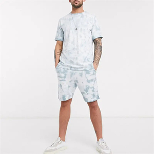 Most Selling Custom Logo Printing <b>Elastic</b> Casual Knitted Polyester/Cotton Summer Shorts Set Quick Dry Breathable Beach Wear - Product Image 3