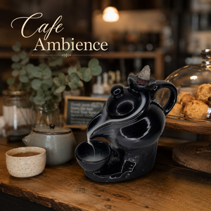 Ceramic Teapot Backflow <b>Incense</b> Burner Waterfall Smoke <b>Cone</b> Holder | Aromatherapy Zen Home Decor Wholesale Export Supplier India - Product Image 4