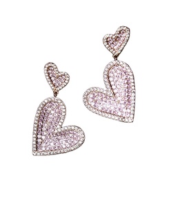 Handmade Beaded Embroidery Stylish Heart Drop <b>Earring</b> Beautiful Fancy New Design Luxury Trendy Cute Latest <b>Top</b> Hiba Enterprises - Product Image 2