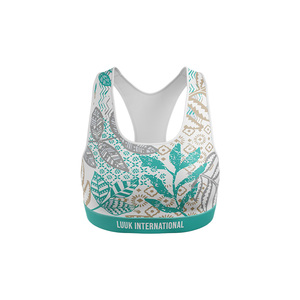 Sujetador deportivo tipo racerback para mujer con estampado geométrico, soporte medio, lo último en ropa deportiva transpirable 2026 - Product Image 4