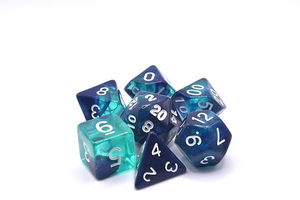 Custom Transparent Resin <b>Dice</b> <b>Set</b> with Glitter Inclusions for Role Playing Game Enthusiasts Premium Quality - Product Image 6