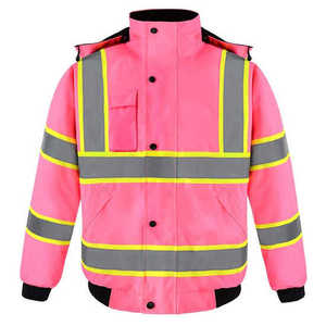Veste de travail imperméable en polyester de classe 2 personnalisable pour l'extérieur, veste de sécurité réfléchissante imperméable pour hommes 2024 - Product Image 5