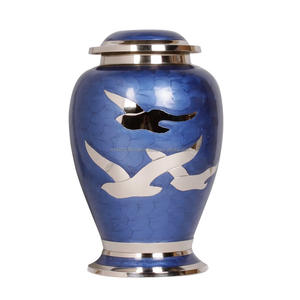 Urnas de Cremación de Latón Personalizadas al por Mayor, Tamaño 10 Pulgadas, Multicolores, Estilo Americano, Más Vendidas en India, para Cenizas Humanas, Conmemorativas - Product Image 1