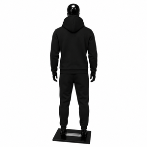Conjunto Deportivo para Hombre con Capucha, Negro, de Algodón, Sudadera y Pantalones Largos Casuales con Diseño Estampado Frontal y Logotipo Impresionante en Oferta - Product Image 2