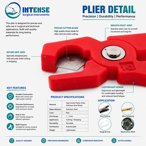 Pince à dénuder les câbles OEM en acier inoxydable, outil manuel de précision pour dénuder les fils, pince à bijoux avec logo personnalisé - Product Image 2
