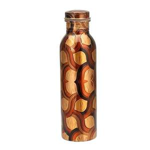 Copper Water <b>Bottle</b> Engraving Design Portable Reusable 500ml 750ml 1L Sizes Included Lids - Product Image 4