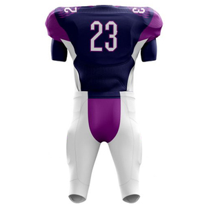 purple <b>navy</b> white mens american football <b>accessories</b> with american football mouth guard and american football shoulder pads - Product Image 3