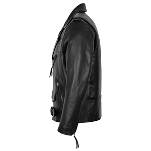 Custom 100% Genuine Cowhide Leather <b>Biker</b> <b>Jacket</b> Men’s BRANDO Rocker Motorcycle Leather <b>Jacket</b> Cross Zip OEM/ODM Manufacturer - Product Image 2