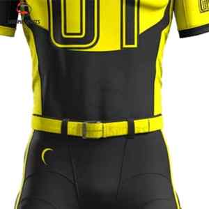 Conjuntos de Uniformes de Fútbol Americano de 12 Paneles, Personalizados con Impresión, Pantalones Cortos Antibacterianos, Ropa Deportiva de Verano, 100% Poliéster, Correa Ajustable - Product Image 5