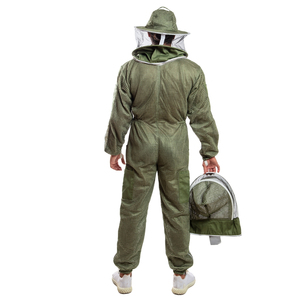 Traje de Apicultura Ventilado con Doble Velo en Poliéster Verde Oliva Resistente al Calor hasta 150°C - Product Image 5
