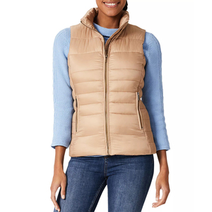 <b>Women's</b> Puffer Vest Lightweight Quilted <b>Sleeveless</b> <b>Jacket</b> with Warm Insulated Padding for Casual Outdoor Winter and Fall Wear - Product Image 2