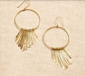 Pendientes Espirales de Oro Hechos a Mano Estilo Boho - Product Image 3