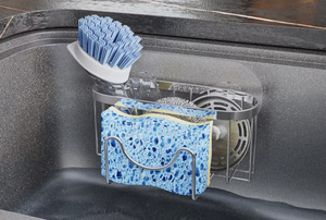 OEM/ODM Adhesive Sponge Rack for Kitchen <b>Sink</b> No Drilling Needed Rustproof Drain Holder Caddy Organizer Storage <b>Basket</b> - Product Image 2