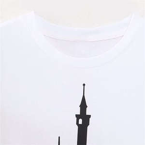 T-shirts imprimés écologiques pour femmes de qualité supérieure, manches courtes, 100% coton, coupe classique, respirants, séchage rapide, décontractés - Product Image 3