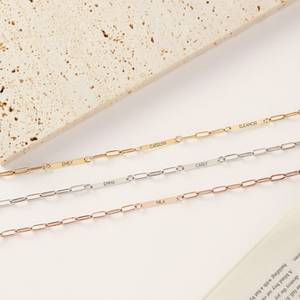 Collar con nombre grabado, colgante de cadena con doble nombre, joyería personalizada para mujer - Product Image 2
