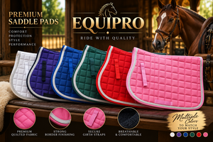 EQUIPRO Tapis de selle australien à rayures noires et blanches motif sud-ouest, en coton avec rembourrage en polyester, avec sangle intégrée - Product Image 2