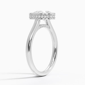 Bague BOJ 024 en argent 925 avec diamant taille poire et halo caché Luna, 2 carats, couleur D, VVS1, Moissanite certifiée GRA, prix bas, en promotion - Product Image 2