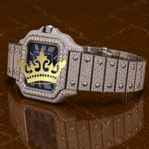 Men's Full Moissanite Diamond Watch Luxury Iced Out Bracelet Wristwatch - Product Image 2