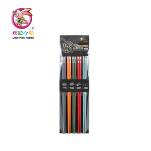 Baguettes japonaises multicolores en plastique PBT pour sushi, style asiatique - Product Image 1