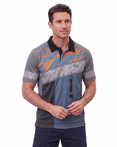 Camisetas polo de alta visibilidad para trabajo, de secado rápido, transpirables, para construcción, seguridad vial, con paneles en contraste, cinta reflectante, ropa de trabajo. - Product Image 5