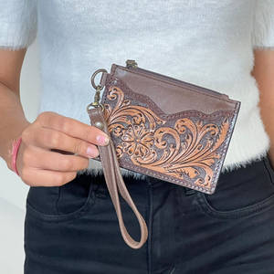 Portefeuille en cuir véritable fait main, mini pochette zippée unisexe, porte-monnaie et cartes de crédit, collection 2026, best-seller - Product Image 3