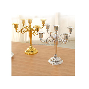 Modern Candelabra Aluminium Metal Design Multiple Finishing for Home Villa Indoor Dining Room Table Decor <b>Cheap</b> <b>Candle</b> Stand - Product Image 1