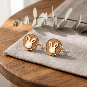 Pomo Redondo de Resina y Latón para Muebles, Diseño de Conejo, Estilo Escandinavo Moderno, Ecológico, para Cajones Infantiles, Fácil Instalación - Product Image 3