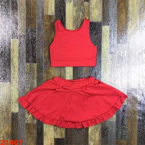 Top in tessuto Yoga Premium e set gonna/Shorts per ragazze con traspirabilità superiore e abbigliamento per bambini con stampa anti-umidità - Product Image 3