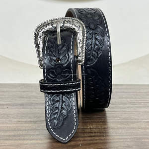 Customization Luxury Men's & Women's Fashion Casual <b>Belt</b> Hand <b>Tooled</b> <b>Leather</b> Adjustable Cowhide Pin Buckle Genuine <b>Leather</b> <b>Belts</b> - Product Image 4