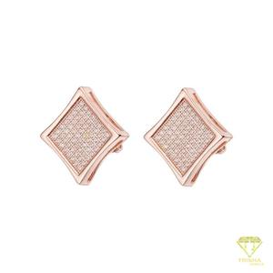 Bijoux élégants pour homme en argent 925, sertis de diamants moissanite carrés, pour mariage et affaires. - Product Image 2