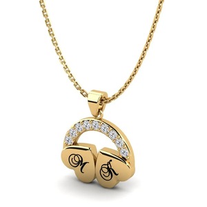 Hermoso colgante con diseño de letra en plata + moissanita, colgante de cristal chapado, estilo lujoso, estilo hip hop, colgante de joyería unisex. - Product Image 3