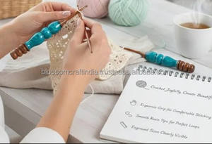 High Quality Resin and Natural Wood <b>Crochet</b> <b>Hook</b> for Knitting Yarn Crafting With Durable Ergonomic Handmade Design - Product Image 5