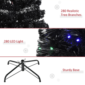 Albero di Natale Artificiale Ecologico Preilluminato a Forma di Stella, 210cm, con Luci LED e Base Personalizzabile - Product Image 4