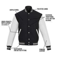 Blouson universitaire bomber personnalisé OEM de haute qualité pour homme, avec manches en laine et broderie chenille marine, idéal pour l'hiver
