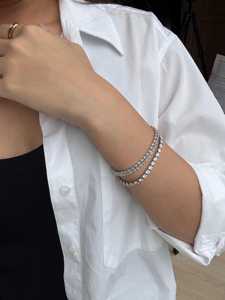 สร้อยข้อมือเพชรเทนนิส 13.73 กะรัต IGI หรูหราสำหรับสวมใส่ทุกวัน เครื่องประดับชั้นดี มรกตเพาะเลี้ยงในห้องปฏิบัติการ งานแต่งงาน สง่างาม ประดับเพชรแบบหนามเตย ทองคำแท้ 14k - Product Image 2