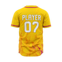 Maillot de baseball personnalisé sublimé à boutons, uniforme d'équipe respirant, séchage rapide, anti-humidité, vêtements de sport en gros