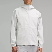 Veste de pluie de haute qualité, coupe classique, tissu Oxford, imperméable, avec capuche, fermeture éclair, veste coupe-vent personnalisée