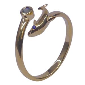 Anillo Clásico de Plata de Ley 925 Chapado en Oro con Zafiro Azul para Mujer, Joyería para Bodas - Product Image 1