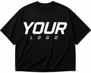เสื้อยืดโอเวอร์ไซส์ผู้ชาย พิมพ์โลโก้ตามสั่ง คอกลม แขนสั้น สไตล์ลำลอง เสื้อยืดเนื้อหนาสำหรับผู้ชาย - Product Image 3