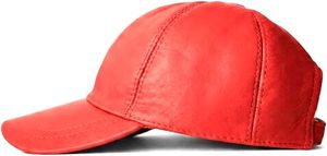 Gorra de Béisbol de Cuero Auténtico Vintage de 6 Paneles con Visera Curva, Gorra de Cuero Premium, Proveedor de Gorras de Moda Urbana - Product Image 2