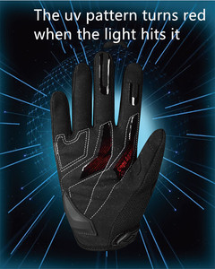 Gants en cuir à doigts entiers, noir et rose, pour le cyclisme, l'hiver, la conduite, imperméables, fermeture à boucle, unisexe - Product Image 3