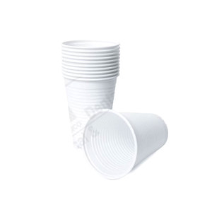 Vaso de enjuague bucal manual desechable de 150ml PP, vasos de enjuague dental de plástico blanco fabricados en Pakistán - Product Image 1