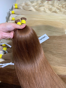 Extensiones de Cabello Humano Virgen Vietnamita Sedoso de 100g, Precio de Fábrica, Ondulado Profundo Brasileño, Liso, a Granel, Súper Doble Trama, con Cinta Adhesiva - Product Image 4