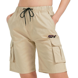 Custom Logo Women's Cargo Shorts Quick Dry Breathable Elastic Waist and Multi-Pocket Design Outdoor Wear Women's Cargo Shorts - Product Image 1