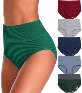 Braguitas de Corte Alto para Mujer Gentle Embrace, Suaves, de Poliéster y Elastano, Transpirables, Ecológicas, de Secado Rápido, Ajuste Suave, para Uso Diario, ODM - Product Image 1