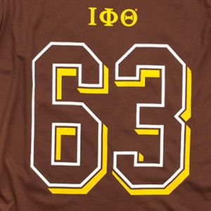 T-shirt de football Iota Phi Theta 63 Marron Or, Tenue Athlétique de Fraternité Grecque, Qualité Premium pour le Jour du Match - Product Image 5