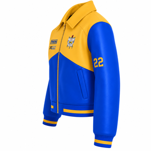 Veste en cuir PU Sigma Gamma Rho prête à être expédiée, veste bomber en cuir de haute qualité, veste de style universitaire élégante - Product Image 5