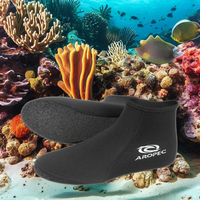 Chaussettes de plongée Aropec légères en néoprène de 3 mm, confortables et thermiques, pour la plongée, la plongée libre, le surf, la natation - Coupe basse, toutes saisons